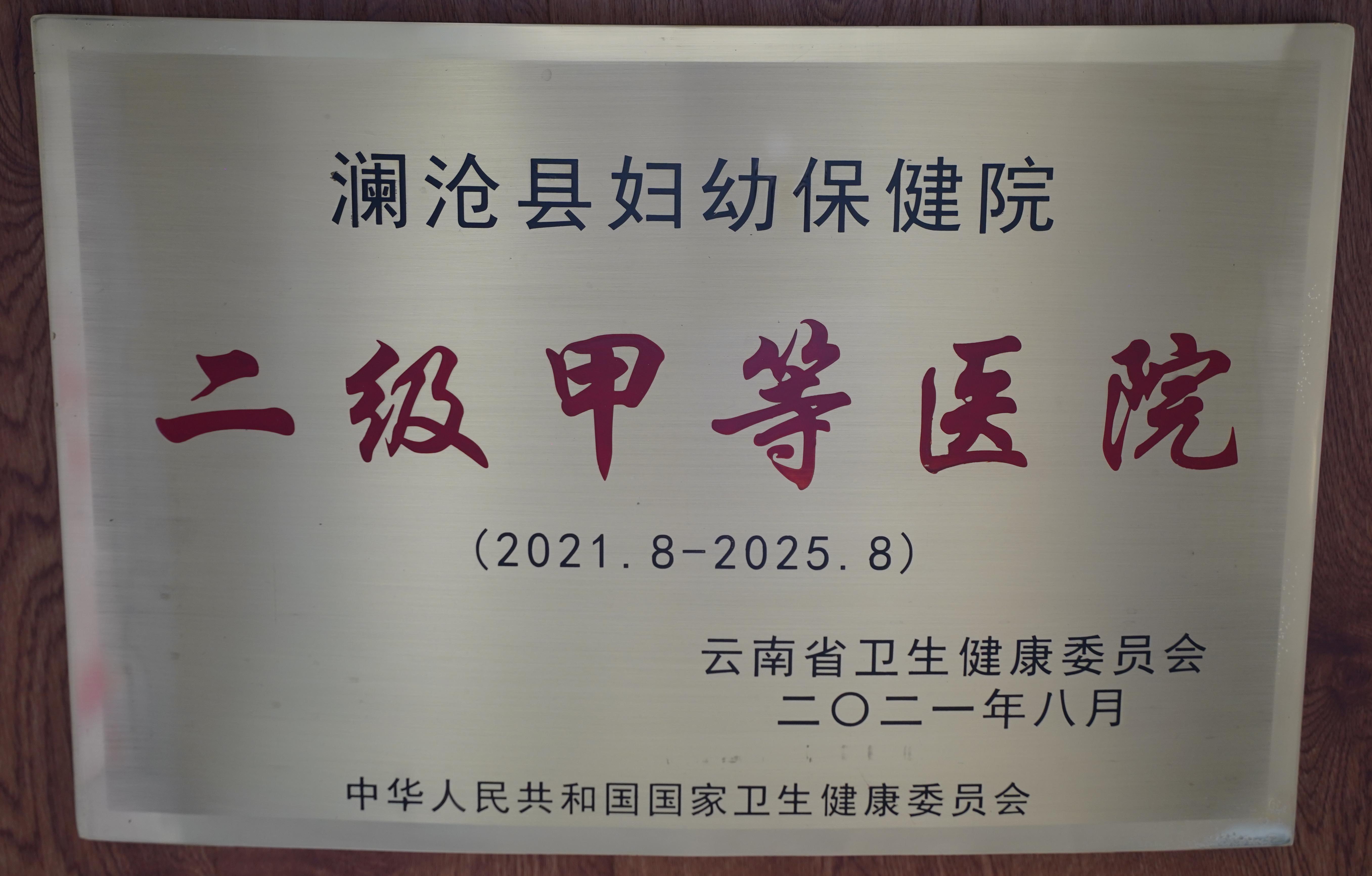 2021年8月二级甲等医院