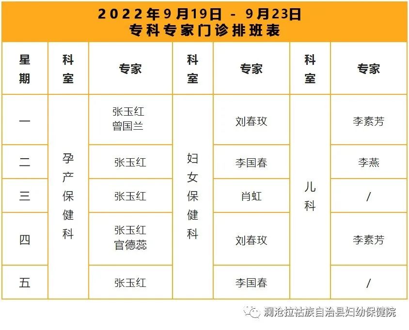 【专科专家门诊】2022年9月19日-9月23日专家专科门诊排班表.jpg